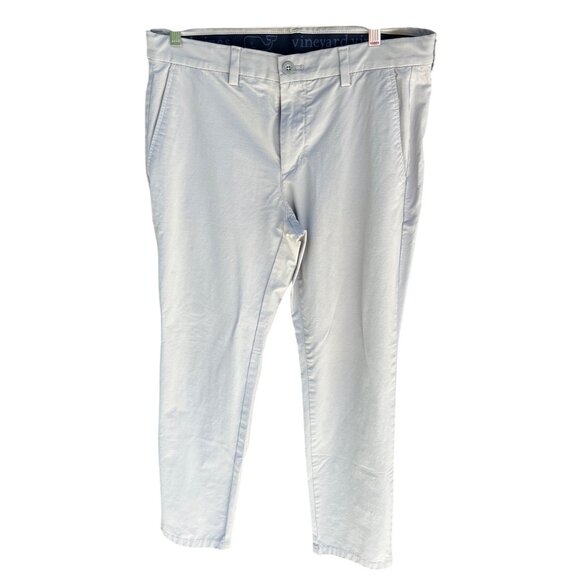 Vineyard Vines Performance Mens Pants 32x30 Light Gray Stretch Cotton Blend  53k - Picture 1 of 3